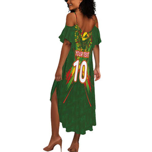 Custom Mali National Football Summer Maxi Dress Grunge Les Aigles Sporty Style - African Pride