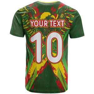 Custom Mali National Football T shirt Grunge Les Aigles Sporty Style - African Pride