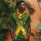 Custom Mali National Football T shirt Grunge Les Aigles Sporty Style - African Pride