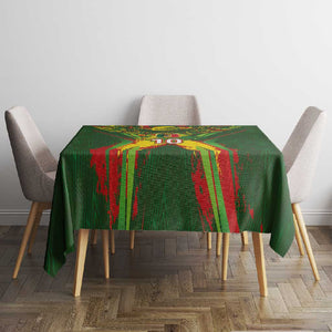 Custom Mali National Football Tablecloth Grunge Les Aigles Sporty Style - African Pride