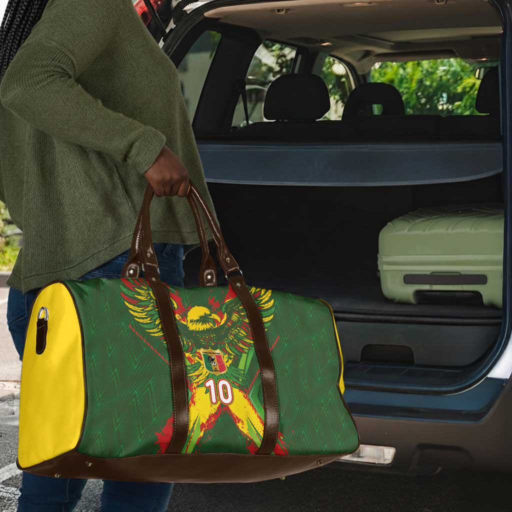 Custom Mali National Football Travel Bag Grunge Les Aigles Sporty Style - African Pride