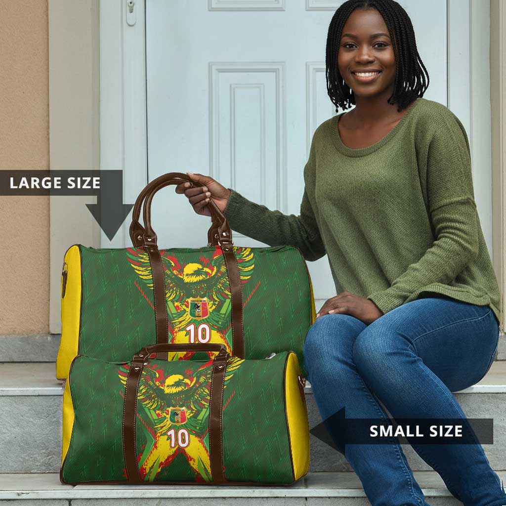 Custom Mali National Football Travel Bag Grunge Les Aigles Sporty Style - African Pride