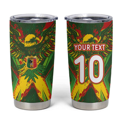 Custom Mali National Football Tumbler Cup Grunge Les Aigles Sporty Style - African Pride