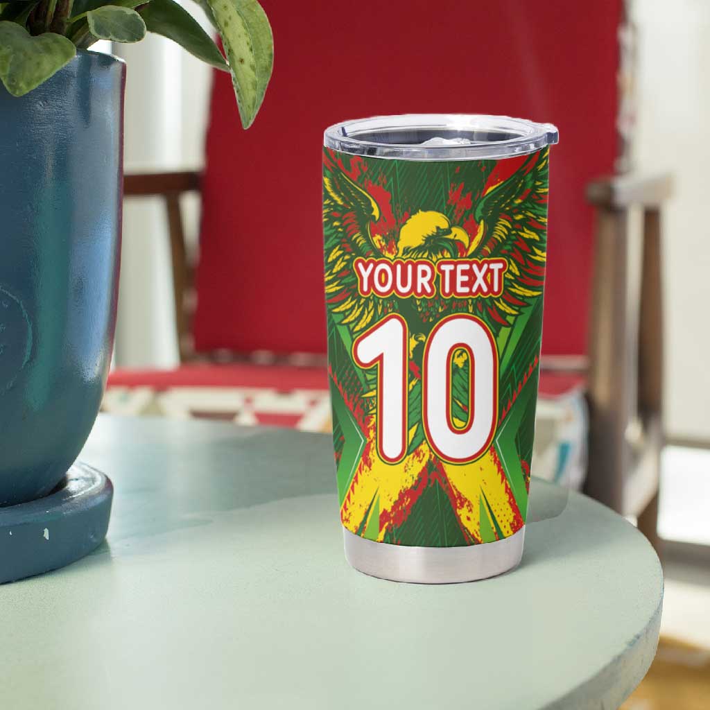 Custom Mali National Football Tumbler Cup Grunge Les Aigles Sporty Style - African Pride