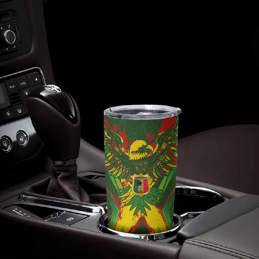 Custom Mali National Football Tumbler Cup Grunge Les Aigles Sporty Style - African Pride