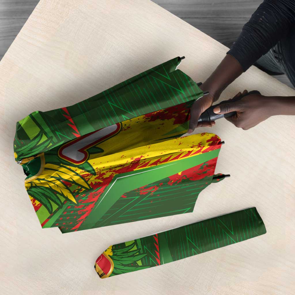 Custom Mali National Football Umbrella Grunge Les Aigles Sporty Style - African Pride