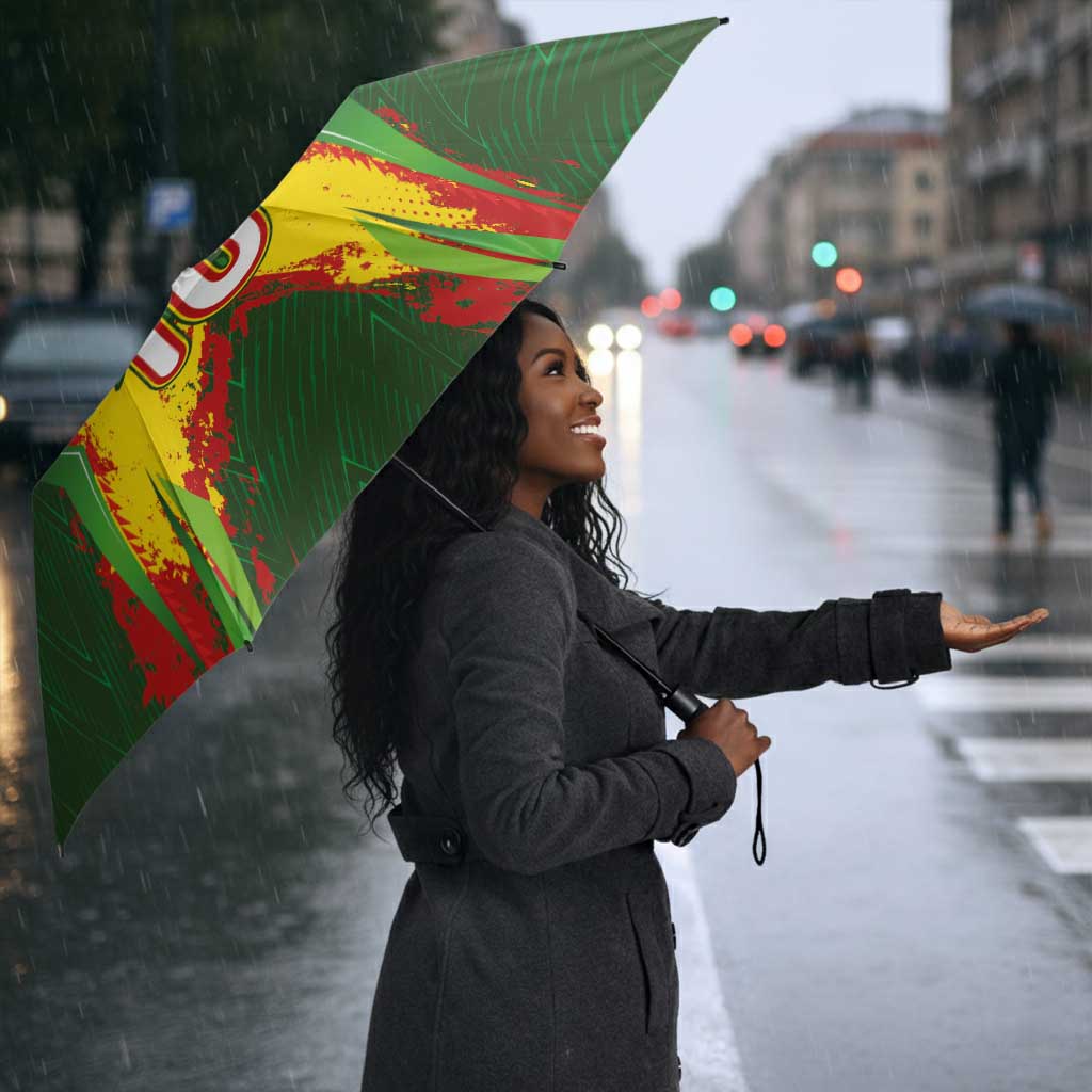 Custom Mali National Football Umbrella Grunge Les Aigles Sporty Style - African Pride