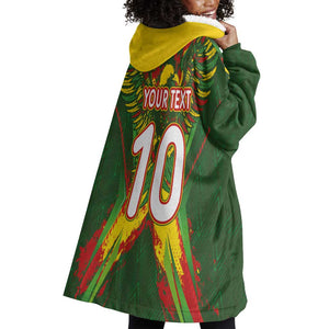 Custom Mali National Football Wearable Blanket Hoodie Grunge Les Aigles Sporty Style - African Pride