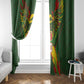 Custom Mali National Football Window Curtain Grunge Les Aigles Sporty Style - African Pride