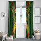Custom Mali National Football Window Curtain Grunge Les Aigles Sporty Style - African Pride