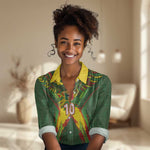 Custom Mali National Football Women Casual Shirt Grunge Les Aigles Sporty Style - African Pride