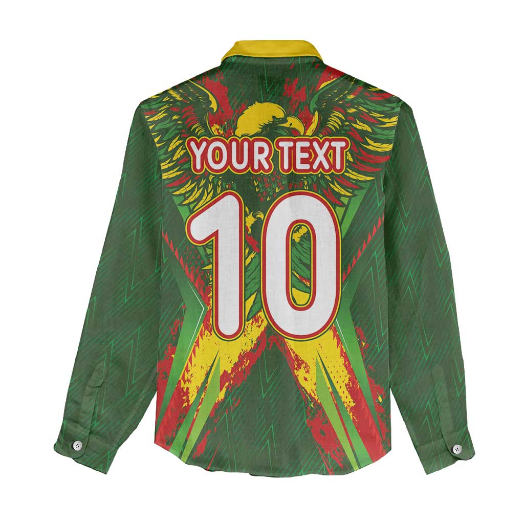 Custom Mali National Football Women Casual Shirt Grunge Les Aigles Sporty Style - African Pride