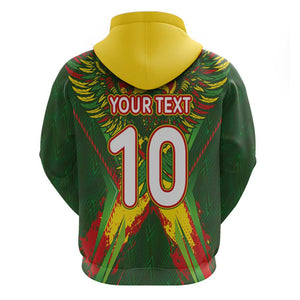 Custom Mali National Football Zip Hoodie Grunge Les Aigles Sporty Style - African Pride