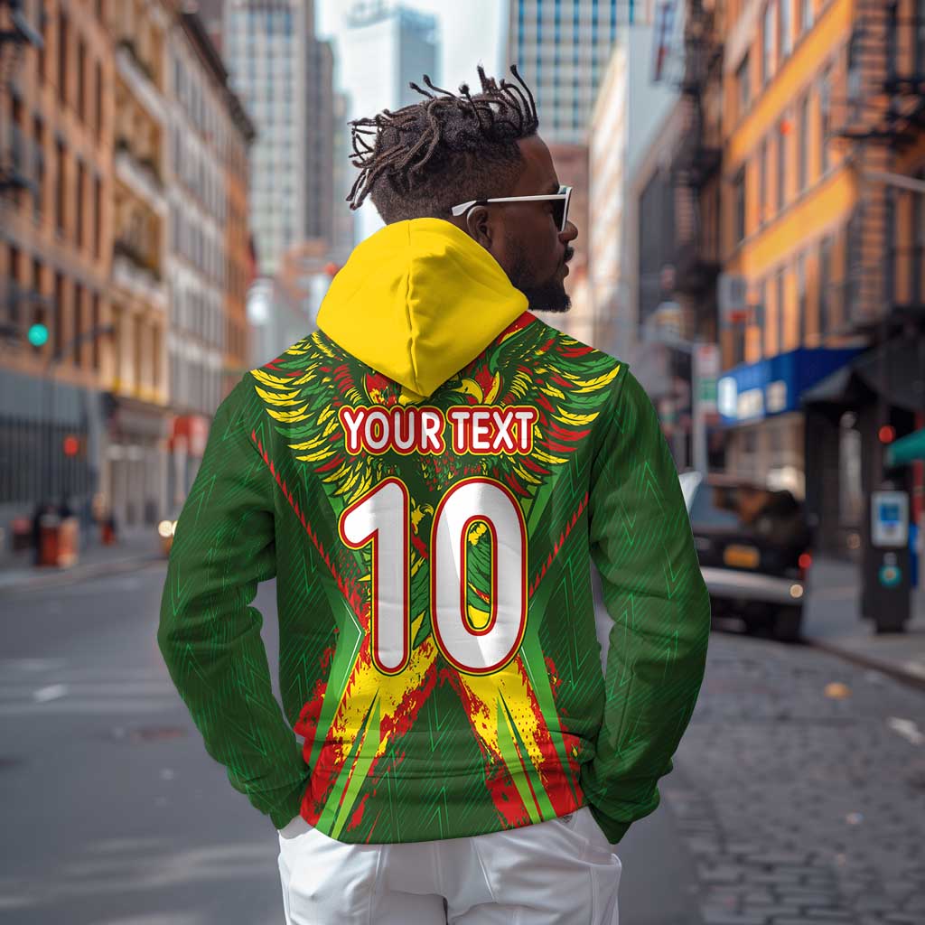 Custom Mali National Football Zip Hoodie Grunge Les Aigles Sporty Style - African Pride