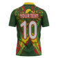 Custom Mali National Football Zipper Polo Shirt Grunge Les Aigles Sporty Style - African Pride