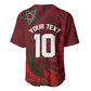 Custom Morocco National Football Baseball Jersey The Atlas Lions Grunge with National Flag - African Pride