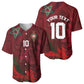 Custom Morocco National Football Baseball Jersey The Atlas Lions Grunge with National Flag - African Pride