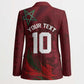Custom Morocco National Football Blazer The Atlas Lions Grunge with National Flag - African Pride