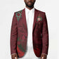 Custom Morocco National Football Blazer The Atlas Lions Grunge with National Flag - African Pride