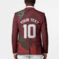 Custom Morocco National Football Blazer The Atlas Lions Grunge with National Flag - African Pride
