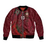 Custom Morocco National Football Bomber Jacket The Atlas Lions Grunge with National Flag - African Pride