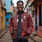 Custom Morocco National Football Bomber Jacket The Atlas Lions Grunge with National Flag - African Pride