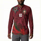 Custom Morocco National Football Button Sweatshirt The Atlas Lions Grunge with National Flag
