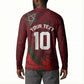 Custom Morocco National Football Button Sweatshirt The Atlas Lions Grunge with National Flag