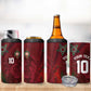Custom Morocco National Football 4 in 1 Can Cooler Tumbler The Atlas Lions Grunge with National Flag - African Pride