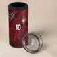 Custom Morocco National Football 4 in 1 Can Cooler Tumbler The Atlas Lions Grunge with National Flag - African Pride