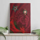 Morocco National Football Canvas Wall Art The Atlas Lions Grunge with National Flag - African Pride