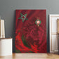 Morocco National Football Canvas Wall Art The Atlas Lions Grunge with National Flag - African Pride