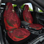Morocco National Football Car Seat Cover The Atlas Lions Grunge with National Flag - African Pride