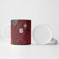 Custom Morocco National Football Ceramic Mug The Atlas Lions Grunge with National Flag - African Pride