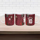 Custom Morocco National Football Ceramic Mug The Atlas Lions Grunge with National Flag - African Pride