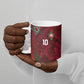 Custom Morocco National Football Ceramic Mug The Atlas Lions Grunge with National Flag - African Pride