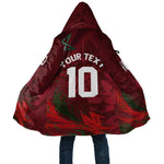 Custom Morocco National Football Cloak The Atlas Lions Grunge with National Flag - African Pride
