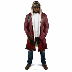 Custom Morocco National Football Cloak The Atlas Lions Grunge with National Flag - African Pride