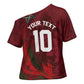 Custom Morocco National Football Cross Shoulder Shirt The Atlas Lions Grunge with National Flag - African Pride