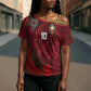 Custom Morocco National Football Cross Shoulder Shirt The Atlas Lions Grunge with National Flag - African Pride