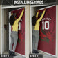 Custom Morocco National Football Door Cover The Atlas Lions Grunge with National Flag - African Pride