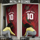 Custom Morocco National Football Door Cover The Atlas Lions Grunge with National Flag - African Pride