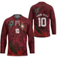 Custom Morocco National Football Hockey Jersey The Atlas Lions Grunge with National Flag - African Pride