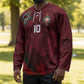 Custom Morocco National Football Hockey Jersey The Atlas Lions Grunge with National Flag - African Pride