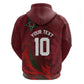 Custom Morocco National Football Hoodie The Atlas Lions Grunge with National Flag - African Pride