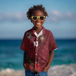 Custom Morocco National Football Kid Hawaiian Shirt The Atlas Lions Grunge with National Flag - African Pride
