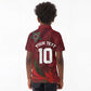 Custom Morocco National Football Kid Polo Shirt The Atlas Lions Grunge with National Flag - African Pride