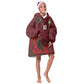 Custom Morocco National Football Kid Wearable Blanket Hoodie The Atlas Lions Grunge with National Flag - African Pride