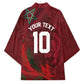 Custom Morocco National Football Kimono The Atlas Lions Grunge with National Flag - African Pride