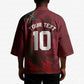 Custom Morocco National Football Kimono The Atlas Lions Grunge with National Flag - African Pride